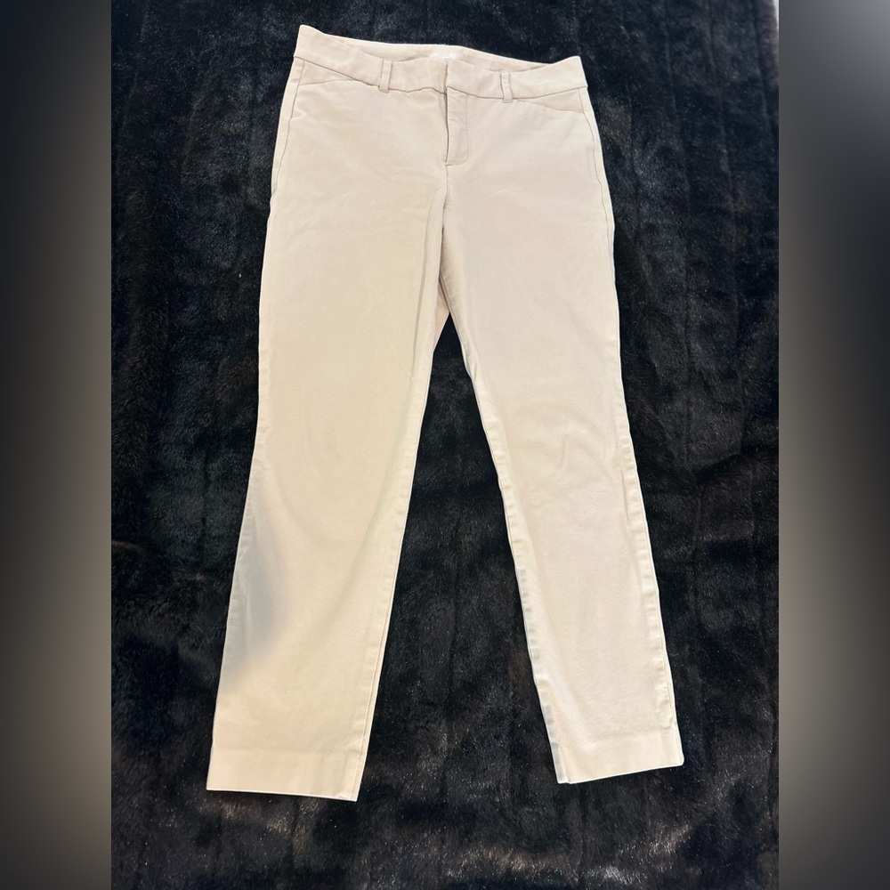 Old Navy Pixie Pants High Rise Secret Slim Pockets Tan Size 8